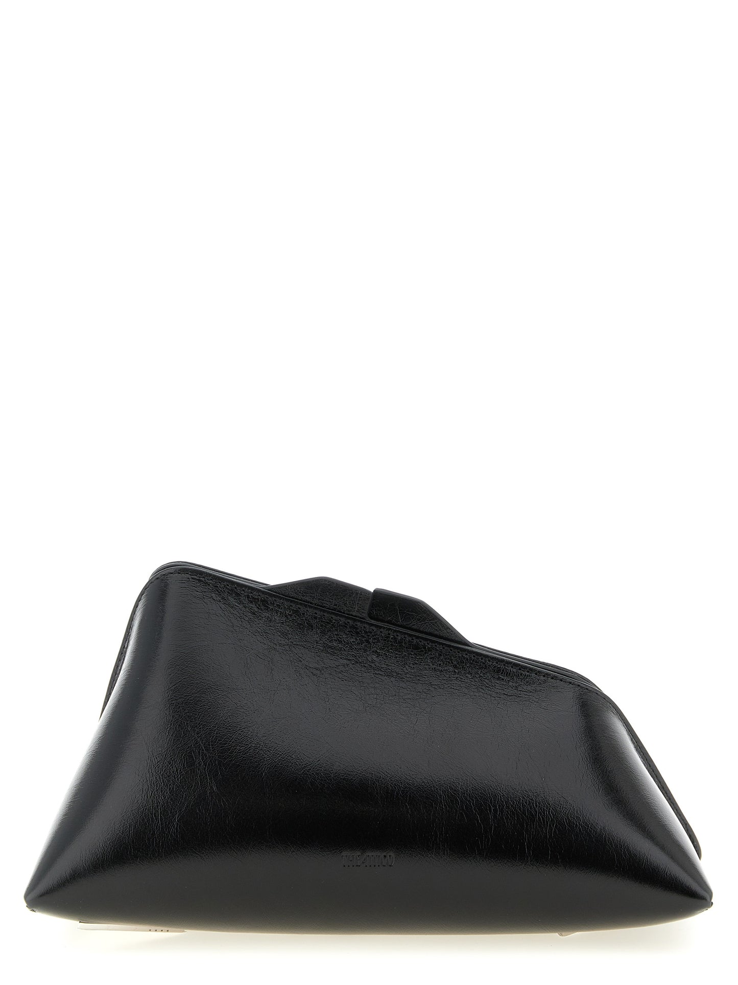 The Attico Schwarze Kalbsleder-Clutch