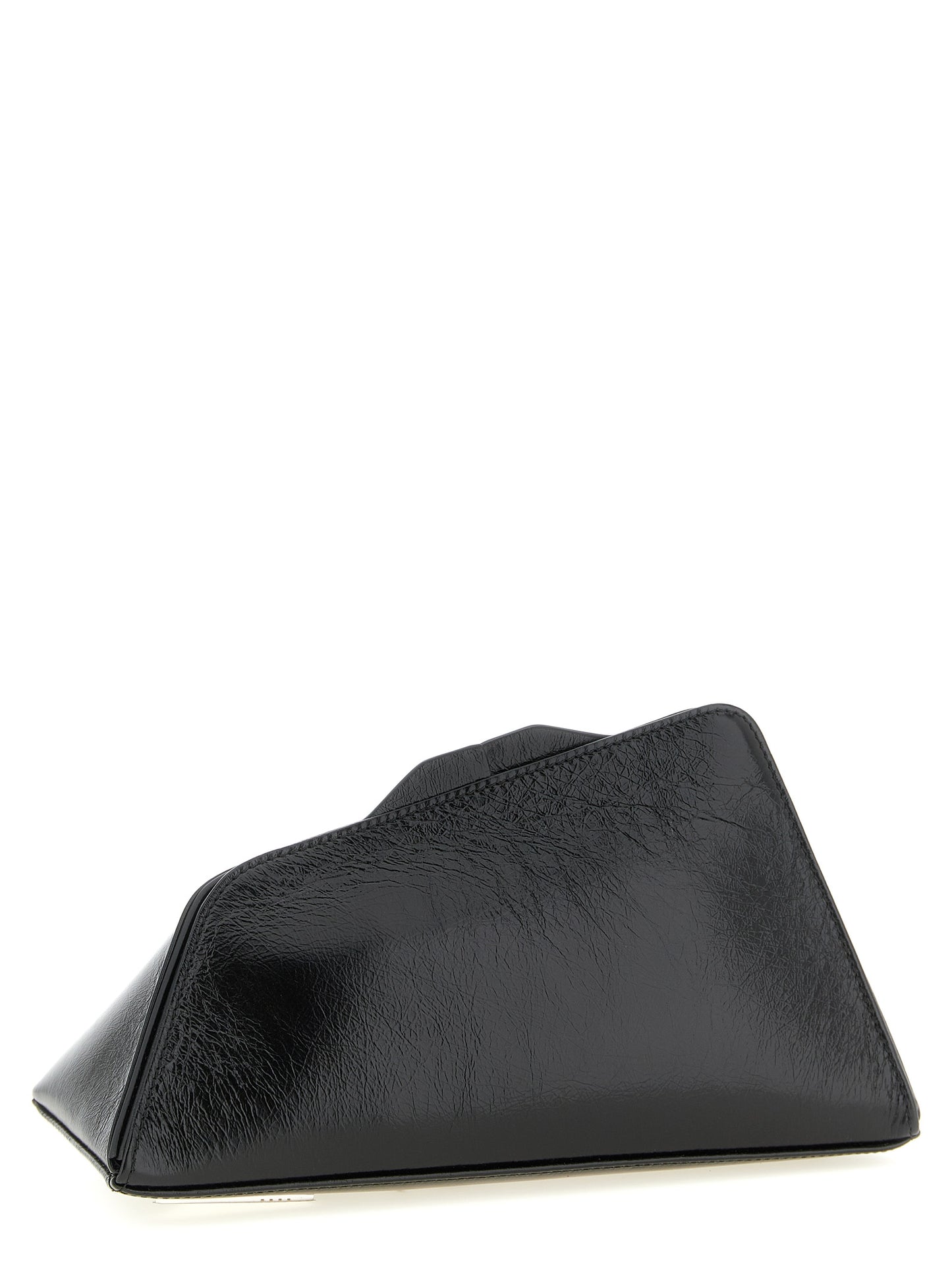 The Attico Schwarze Kalbsleder-Clutch