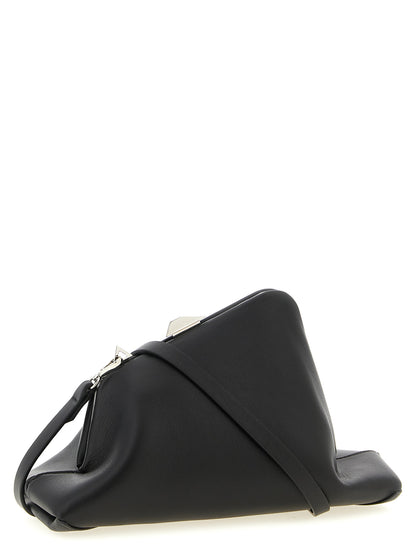 The Attico Schwarze Kalbsleder-Clutch