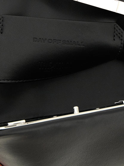 The Attico Schwarze Kalbsleder-Clutch