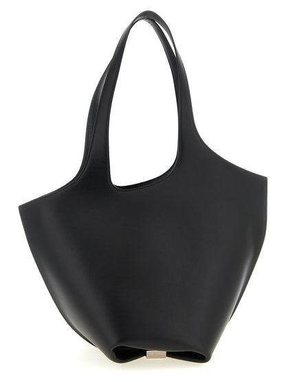 The Attico Schwarze Kalbsleder-Schultertasche