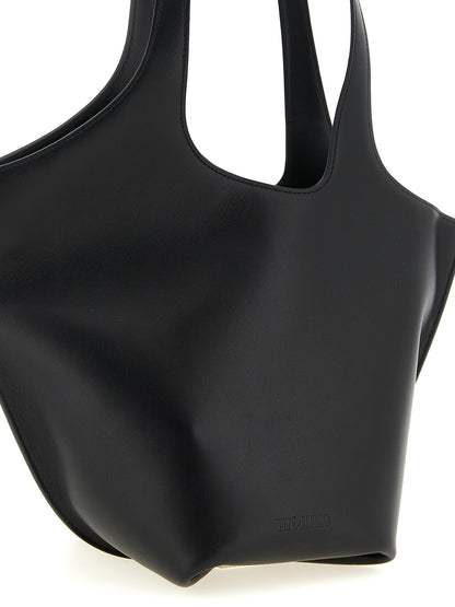 The Attico Schwarze Kalbsleder-Schultertasche