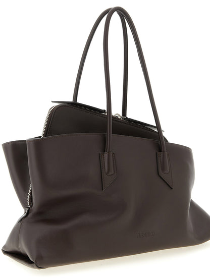 The Attico Braunes Kalbsleder Damen Crossbody Tasche