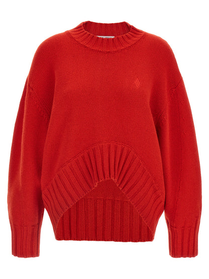 The Attico Mehrfarbige Strickjacke aus reiner Schurwolle