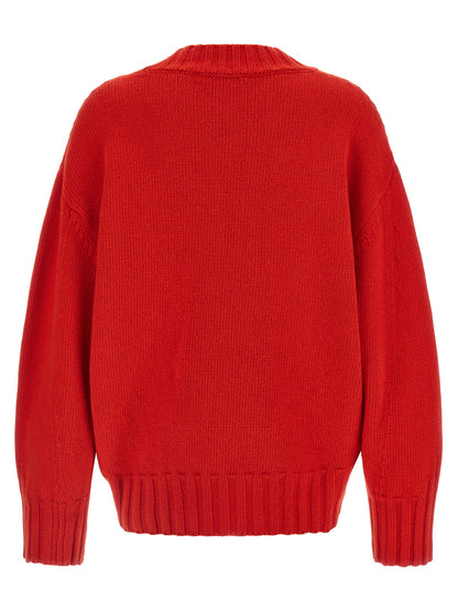 The Attico Mehrfarbige Strickjacke aus reiner Schurwolle
