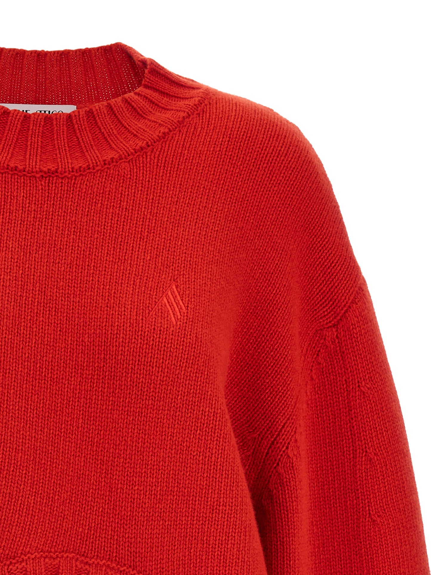 The Attico Mehrfarbige Strickjacke aus reiner Schurwolle