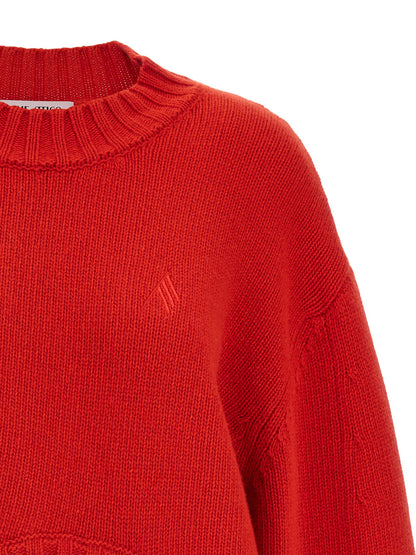 The Attico Mehrfarbige Strickjacke aus reiner Schurwolle