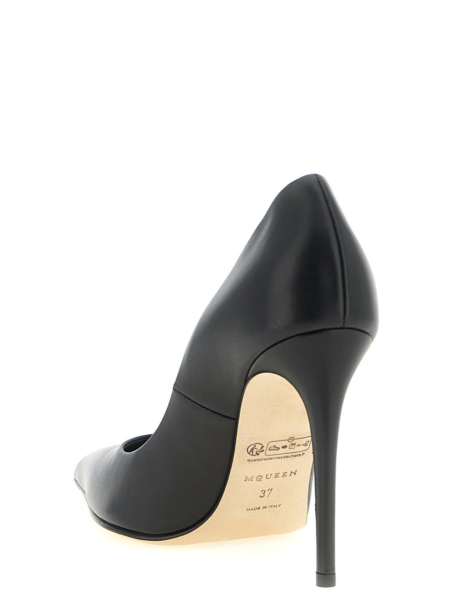 Alexander McQueen Schwarze Pumps aus Kalbsleder mit hohem Absatz