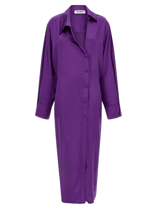 The Attico Lila Midikleid aus Viskose