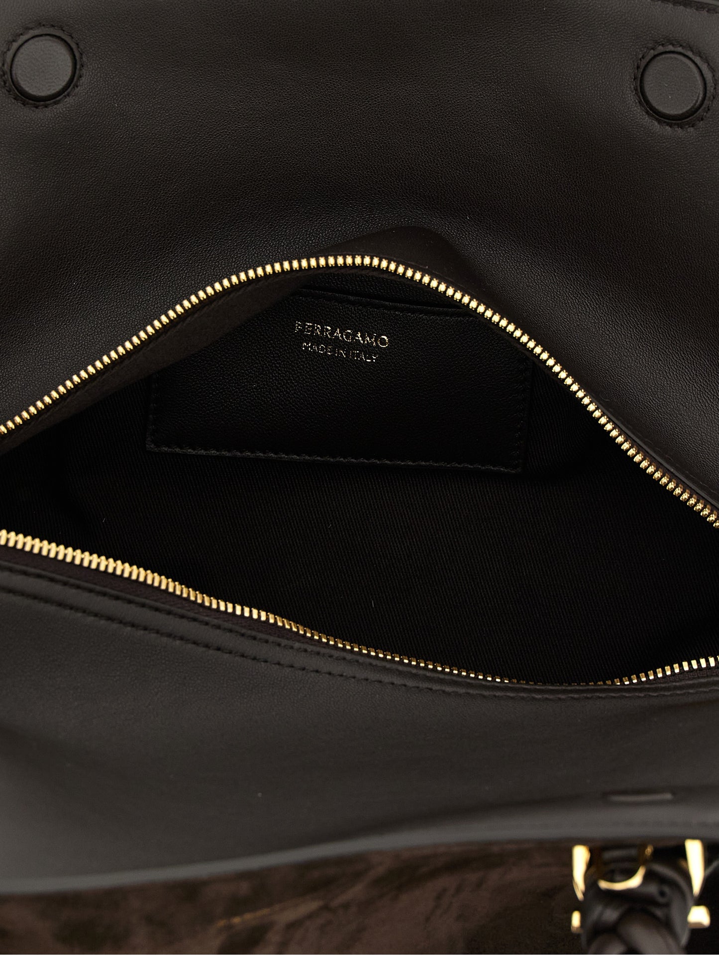 Ferragamo Braune Ziegenleder-Handtasche