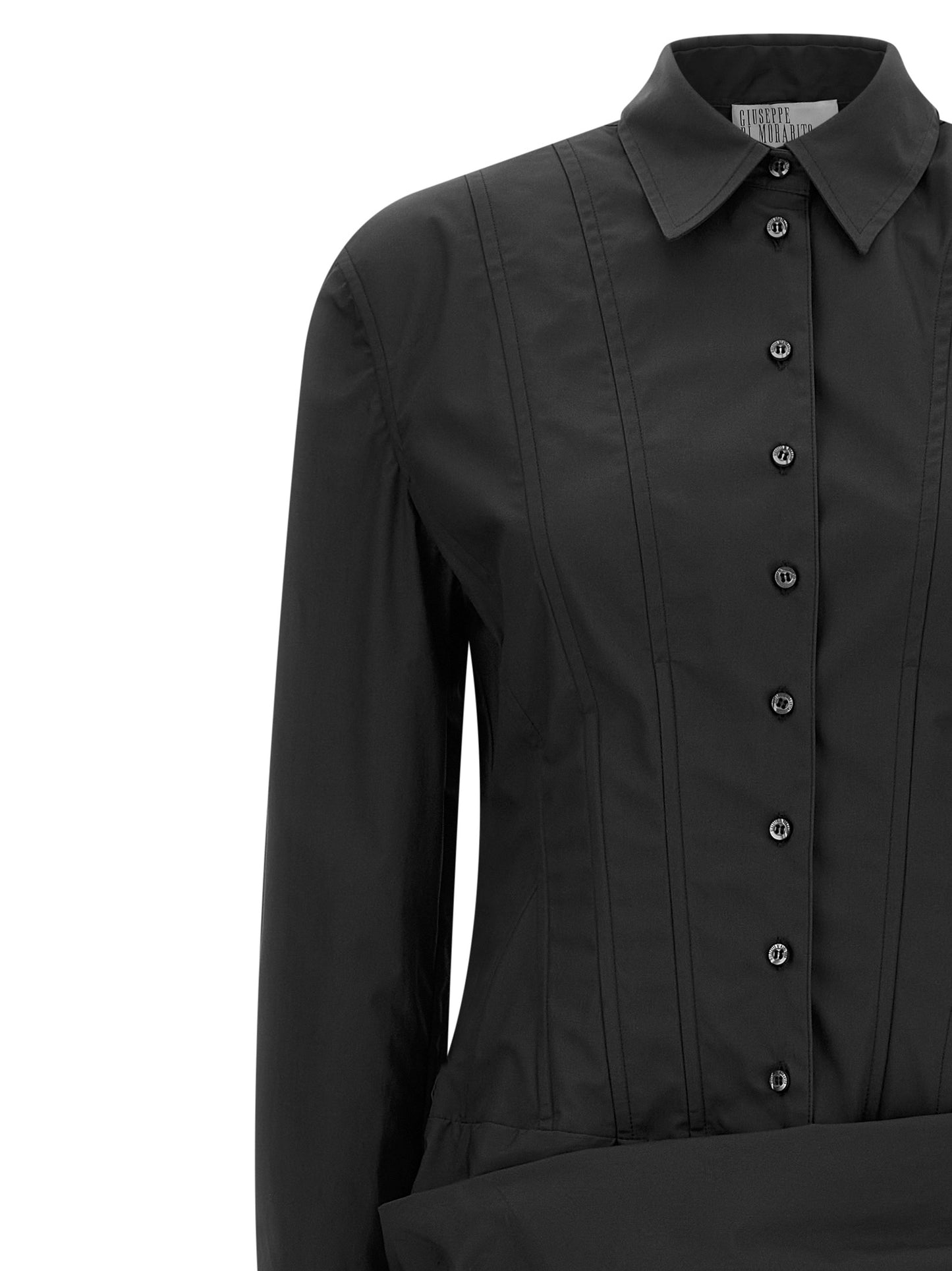 Giuseppe Di Morabito Schwarzes kurzes Baumwollkleid