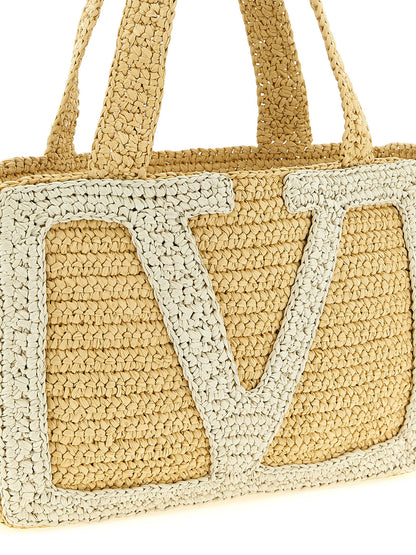 Valentino Garavani Weiße Tote Bag aus Viskose