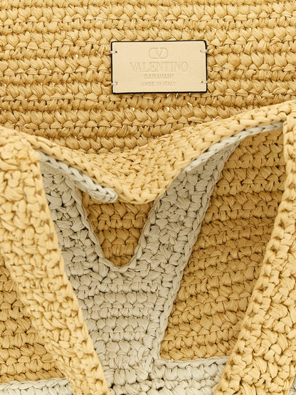 Valentino Garavani Weiße Tote Bag aus Viskose