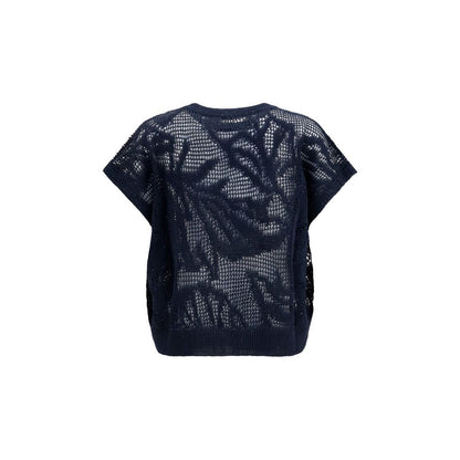 Brunello Cucinelli Blaues Leinen-Sweatshirt