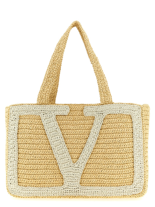 Valentino Garavani Weiße Viscose-Tragetasche
