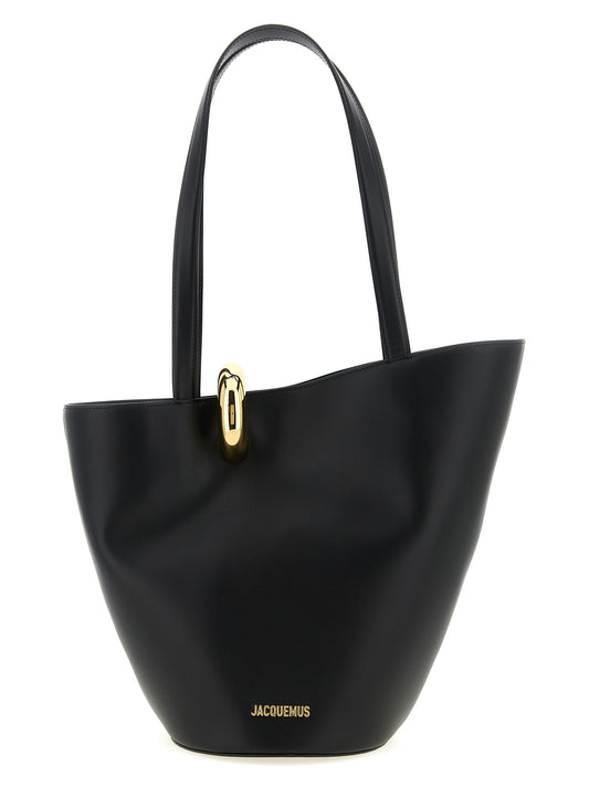 Jacquemus Schwarze Schultertasche aus Rindsleder