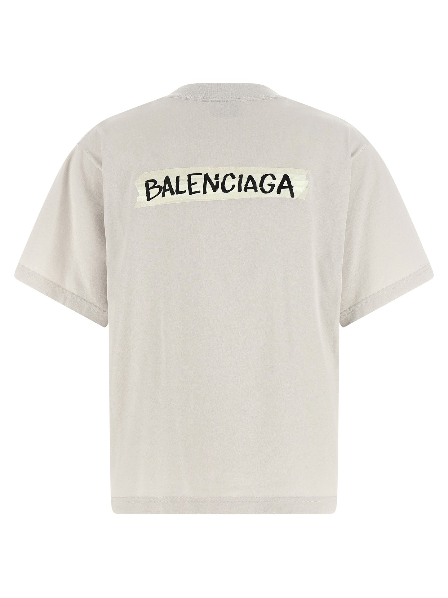 Balenciaga Graues Baumwoll-T-Shirt