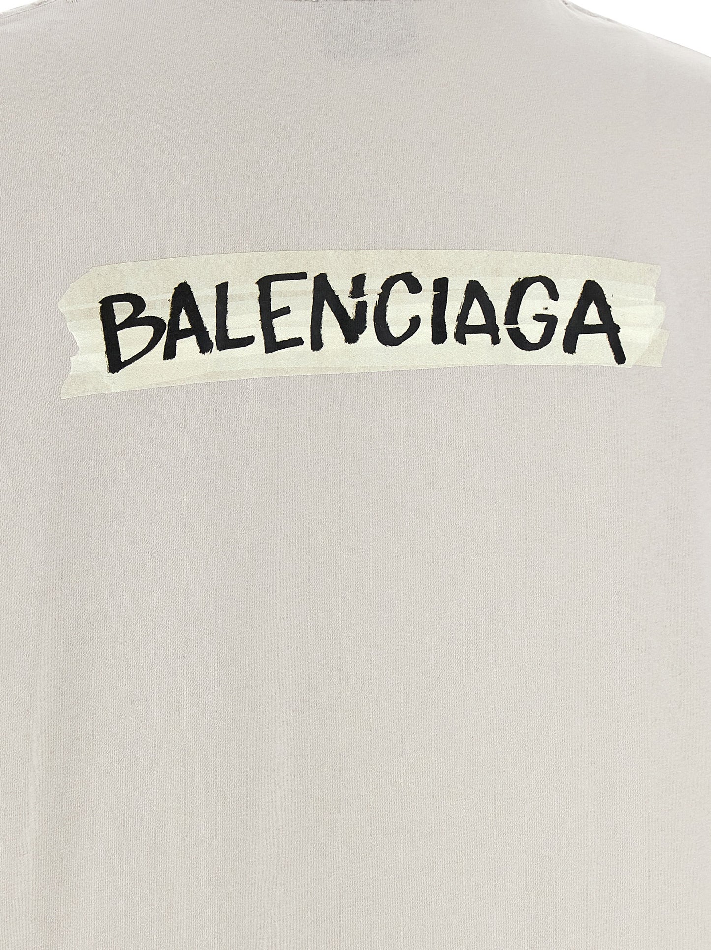 Balenciaga Graues Baumwoll-T-Shirt