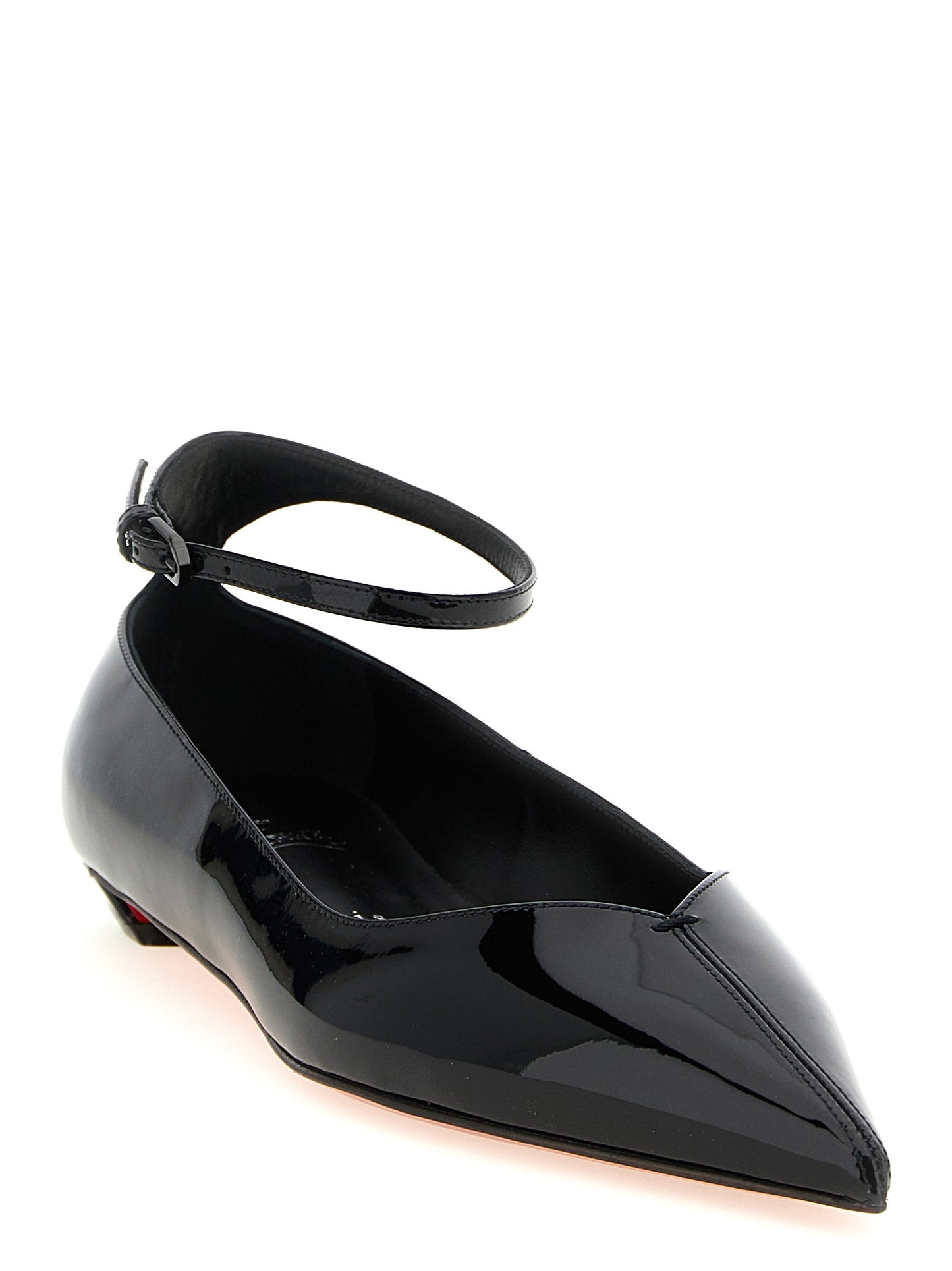 Christian Louboutin Schwarze Ballerinas aus Kalbsleder