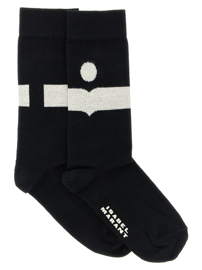 Isabel Marant Schwarze Baumwollsocken