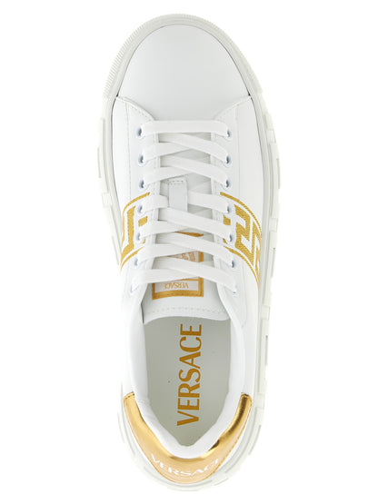 Versace Goldene Nylon-Plateau-Sneaker