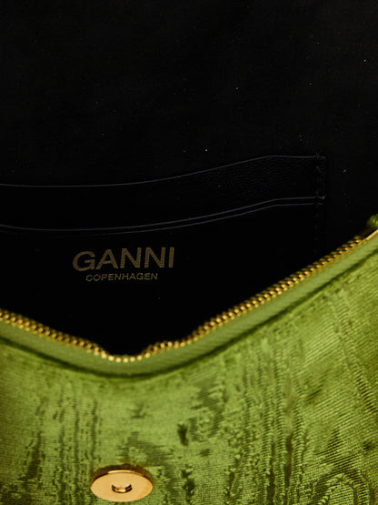 Ganni Zweifarbige Polyester-Kartenhülle