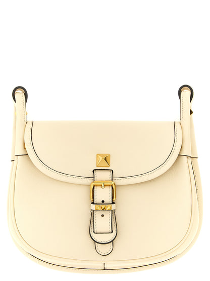 Valentino Garavani Weiße Kalbsleder-Schultertasche