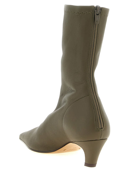 Khaite Zweifarbige Ankle Boots aus Lammleder