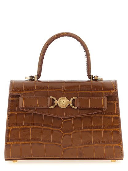 Versace Braune Kalbsleder-Handtasche