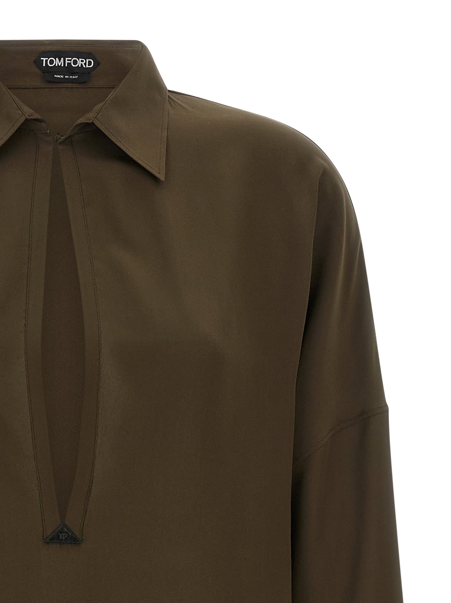 Tom Ford Zweifarbige Seiden-Midikleid