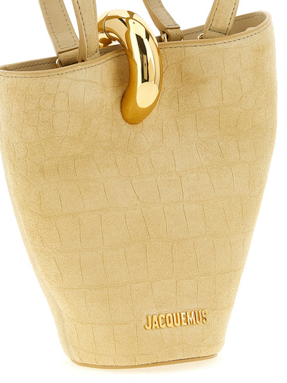 Jacquemus Beige Kalbsleder Handtasche