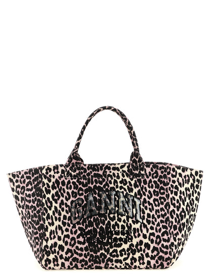 Ganni Mehrfarbige Tote Bag aus recycelter Baumwolle