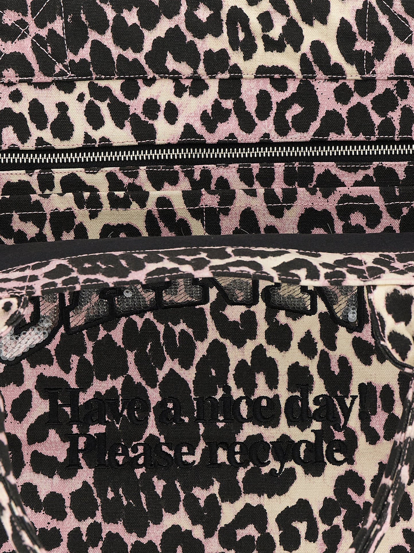 Ganni Mehrfarbige Tote Bag aus recycelter Baumwolle