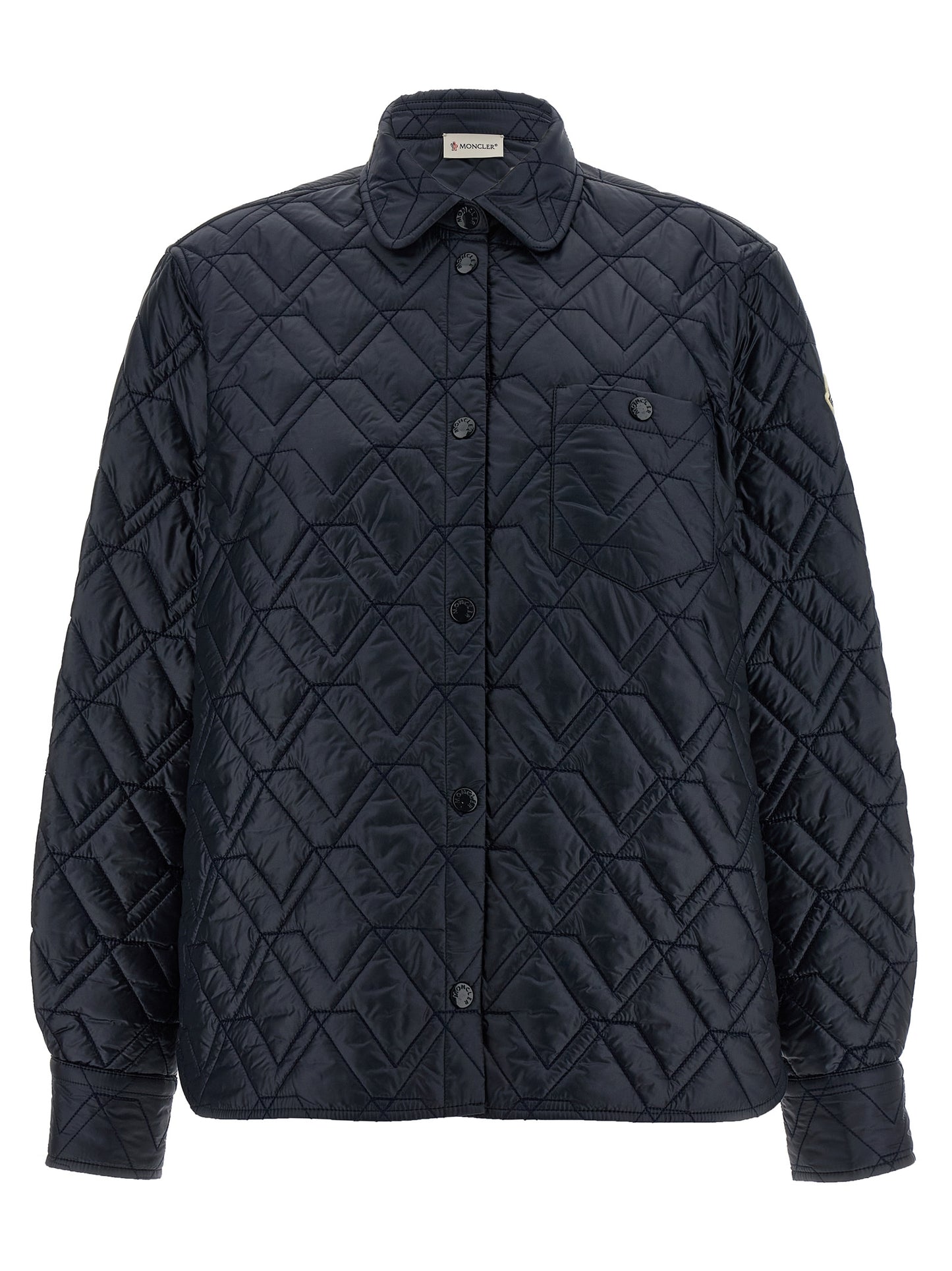 Moncler Blaue Shell-Jacke aus Polyamid
