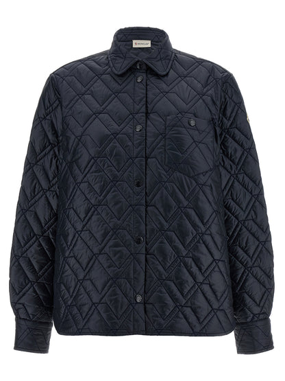 Moncler Blaue Shell-Jacke aus Polyamid