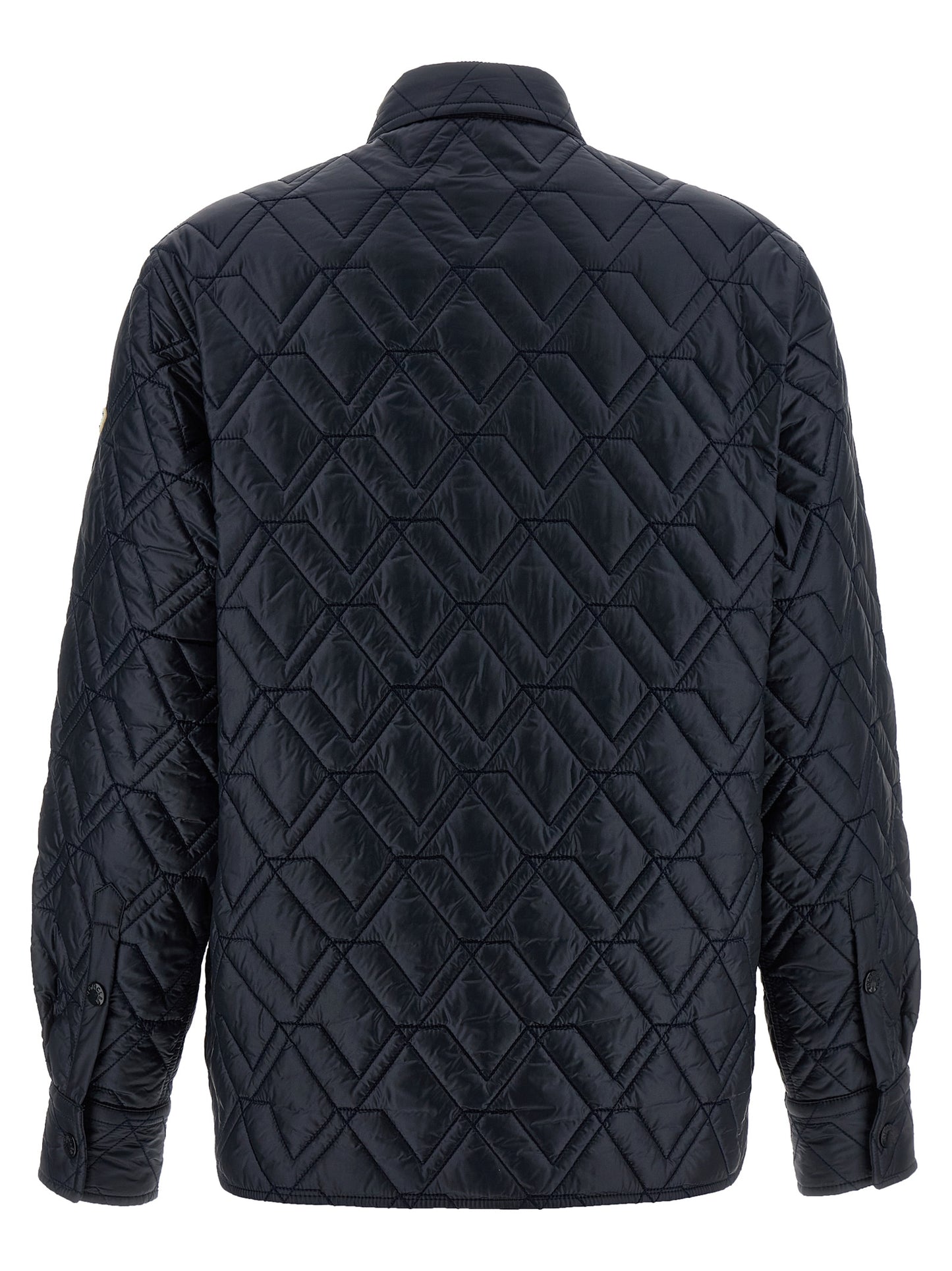 Moncler Blaue Shell-Jacke aus Polyamid