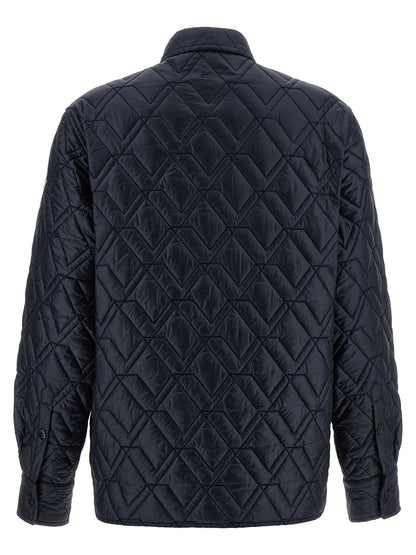 Moncler Blaue Shell-Jacke aus Polyamid