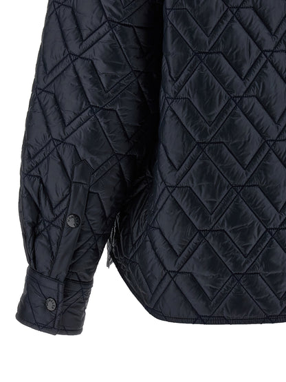 Moncler Blaue Shell-Jacke aus Polyamid