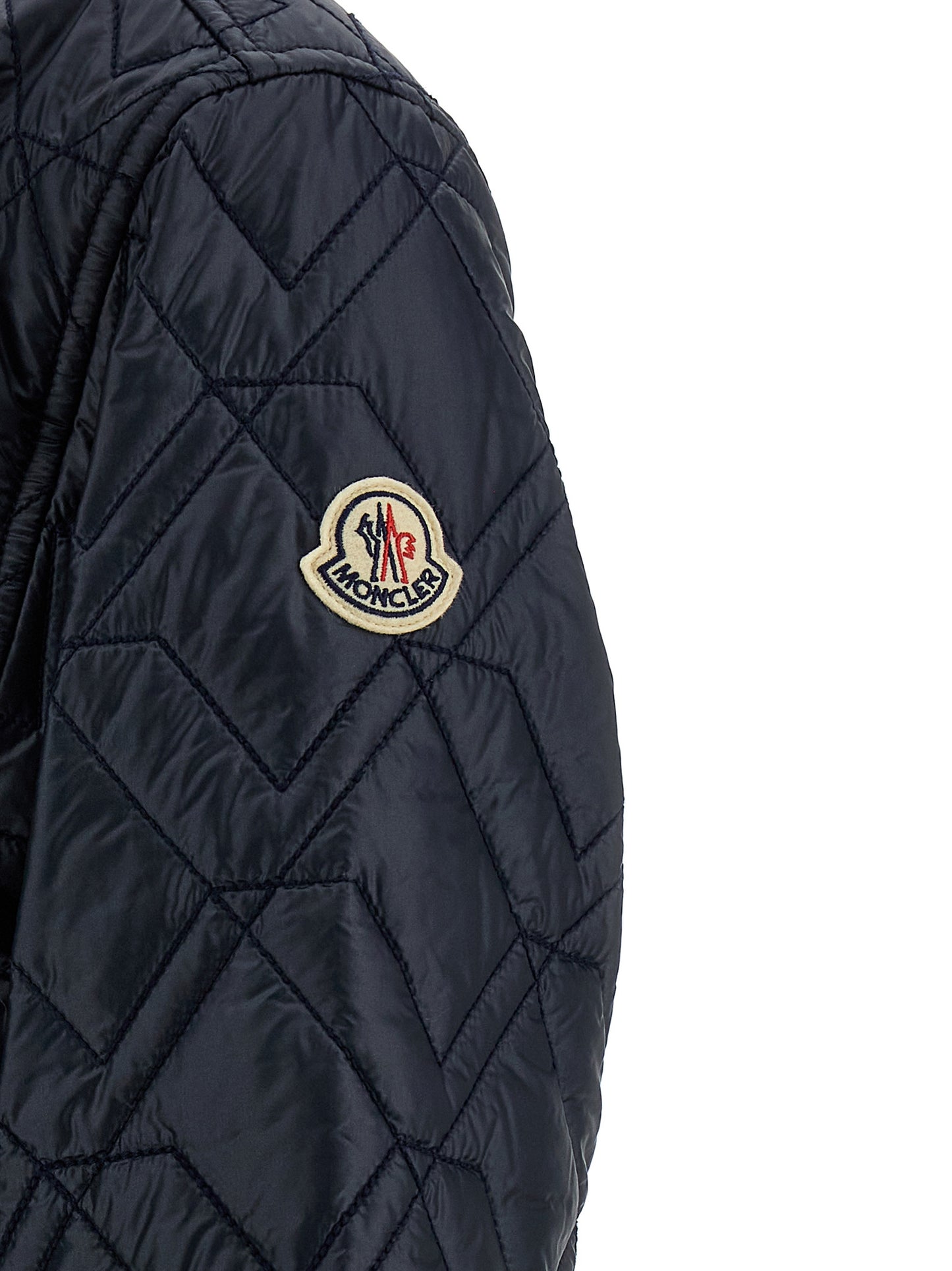 Moncler Blaue Shell-Jacke aus Polyamid