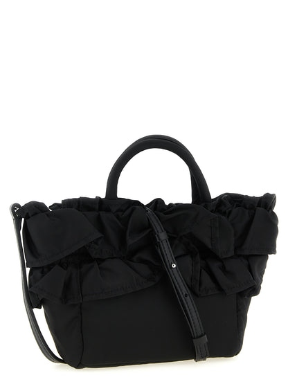 Ganni Schwarze Nylon-Handtasche