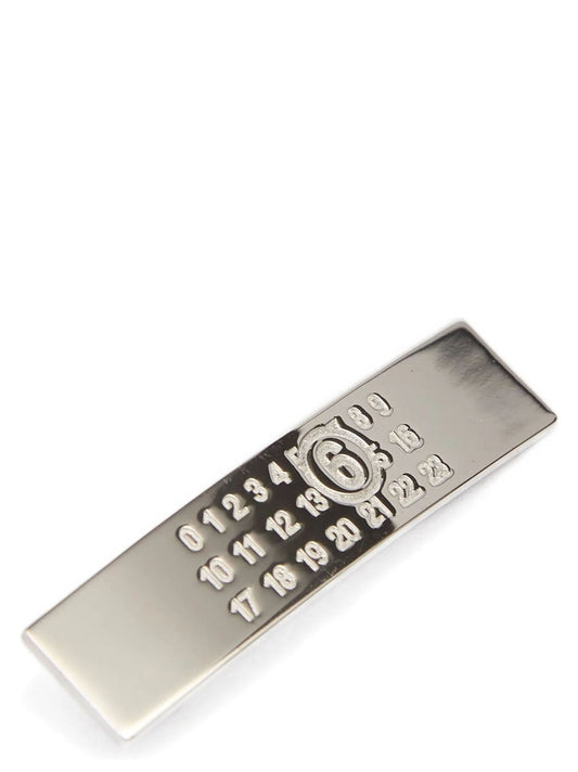 MM6 Maison Margiela Fermaglio Numeric argento in ottone