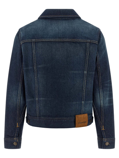 Tom Ford Blaue Jeansjacke aus Baumwolle