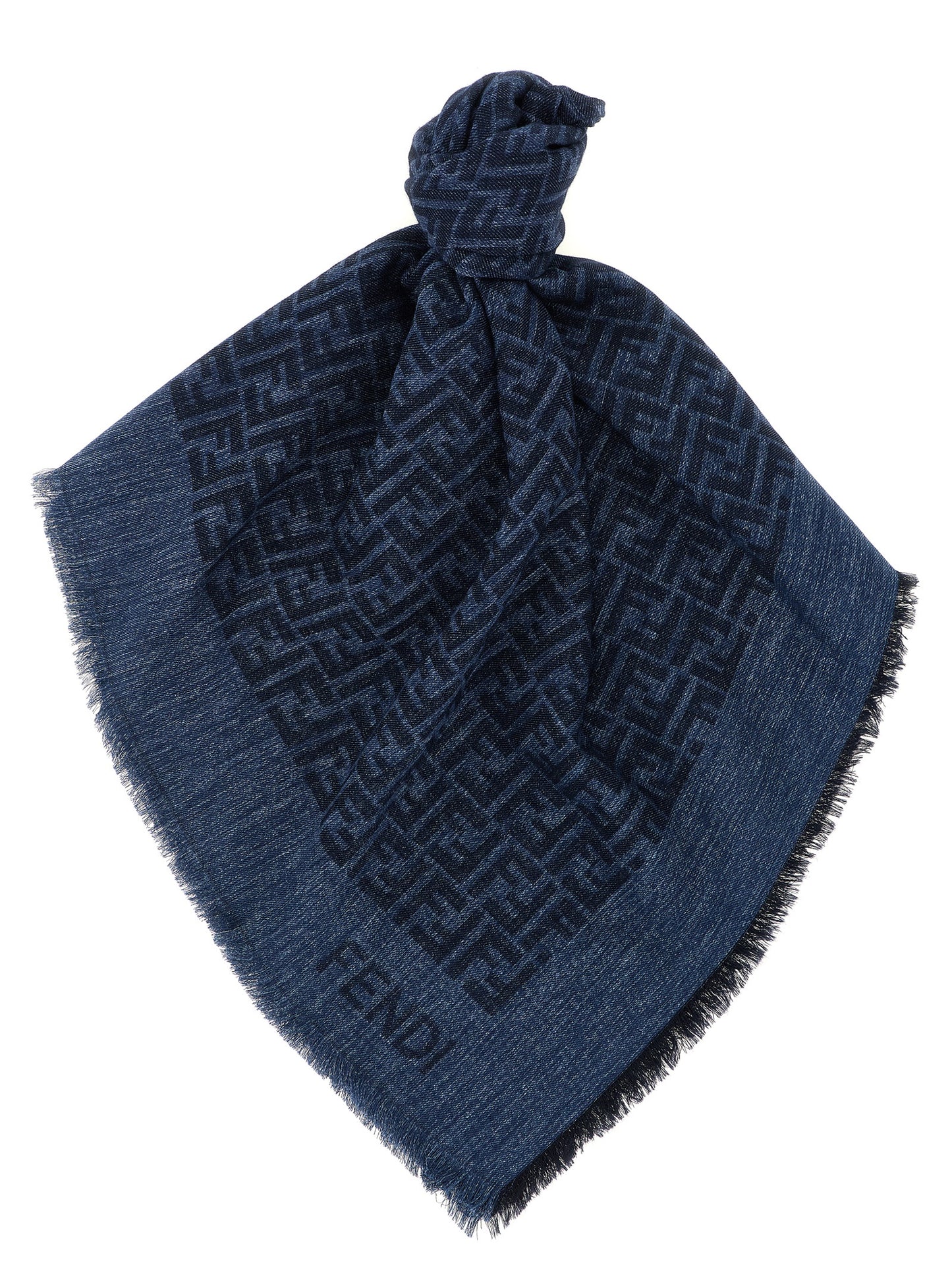 Fendi Blauer Baumwollschal