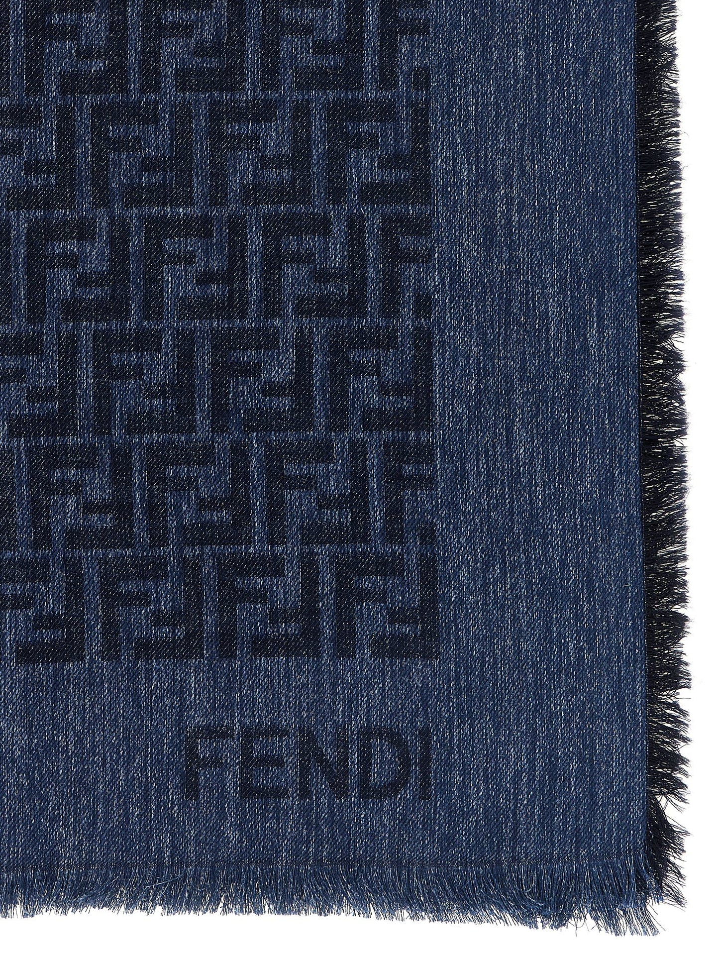 Fendi Blauer Baumwollschal