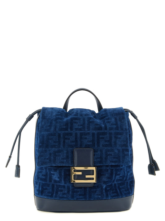 Fendi Blauer Baumwollrucksack