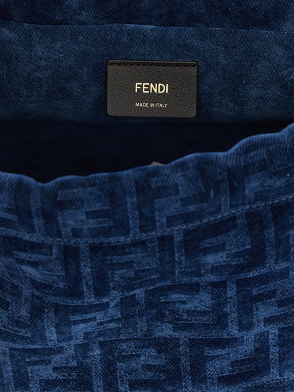 Fendi Blauer Baumwollrucksack