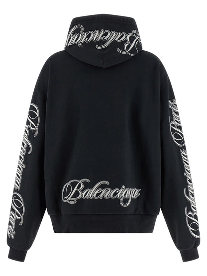 Balenciaga Schwarzer Baumwoll-Hoodie