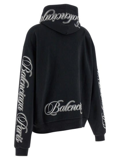 Balenciaga Schwarzer Baumwoll-Hoodie