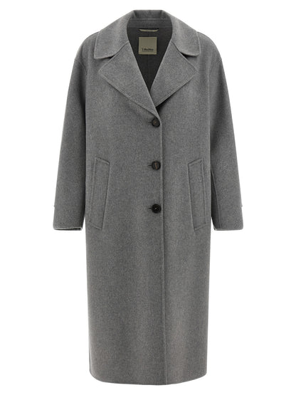 'S Max Mara Grauer Wollmantel aus reiner Schurwolle