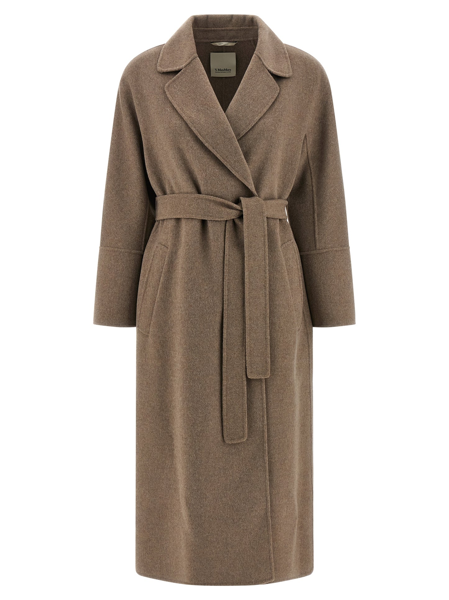 'S Max Mara Mantel aus reiner Schurwolle in Braun